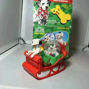 Vintage 1996 McDonald's Disney's 101 Dalmatians Snow Dome Christmas Figure